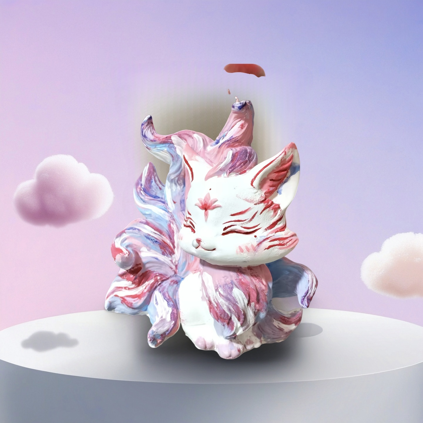 Large Hand-Painted Fox Costume Set